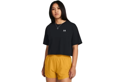 Under Armour Boxy Crop Logo Short Sleeve T Shirt black/white
