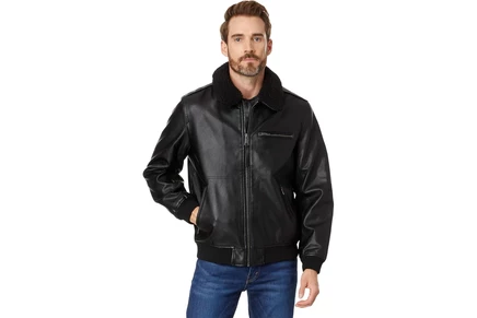 Куртка Levis Faux Leather Bomber Jacket