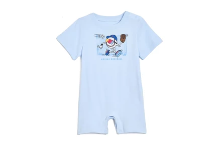 Детский ромпер adidas Kids Graphic Shortie, небесно-голубой