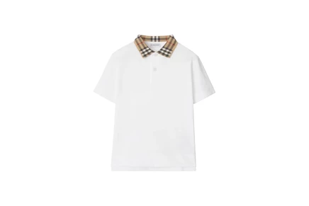 Детская рубашка-поло Burberry Kids Johane, белая