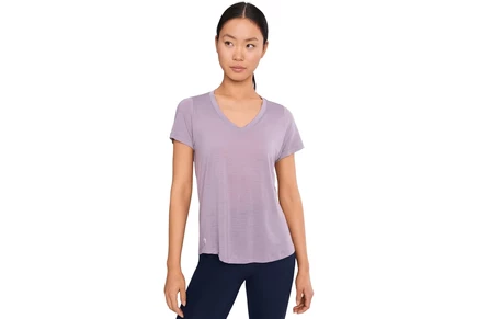 Женская футболка Smartwool Active Ultralite V-Neck Short Sleeve