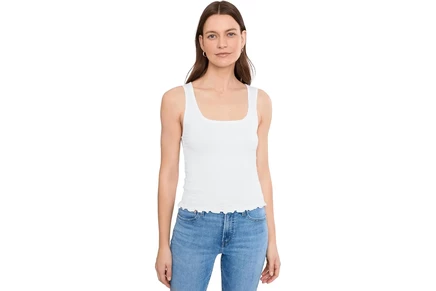 Топ Madewell Scoop Neck Smocked Tank