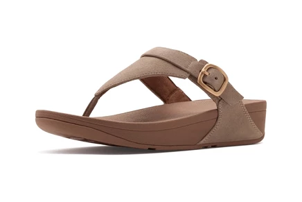 Сандалии FitFlop Lulu Buckle Suede Toe-Post Sandals