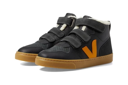 Детские зимние кроссовки VEJA Kids V-10 Mid, черные