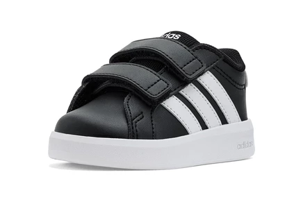 Детские кроссовки Adidas Grand Court 3.0, черно-белые