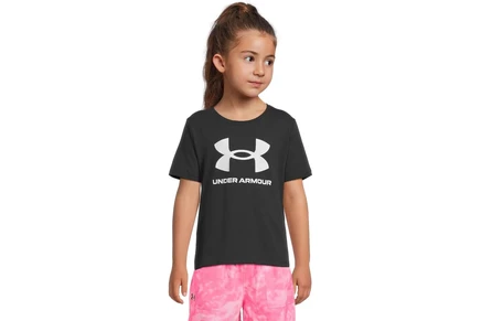 Детская футболка Under Armour Kids Big Logo, черно-белая