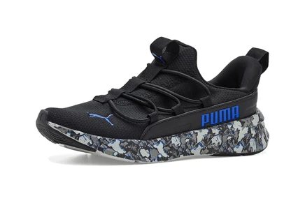Детские кроссовки Puma One 4 All Slip-On, черно-сапфировые