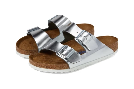 Сандалии Birkenstock Arizona Soft Footbed - Metallic Leather