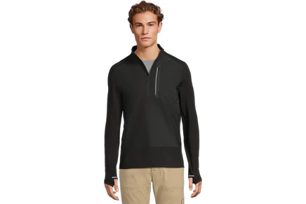 Мужской флис Smartwool Active Fleece Wind 1/2 Zip, черный
