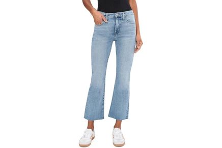 Джинсы Madewell The Stretch Flare Crop Jean Coastal Blue