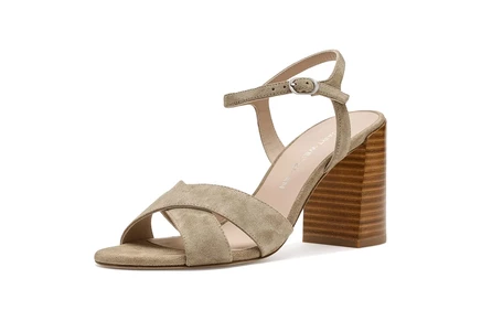 Женские туфли Stuart Weitzman Alyssa Block 85, золотисто-оливковые/верблюжевые