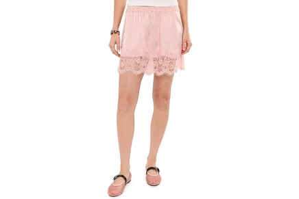 Free People Meet Me in The Middle 1/2 Slip peach paisley