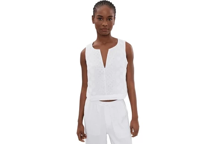 Женский топ Splendid Kenzie Geo Eyelet, белый