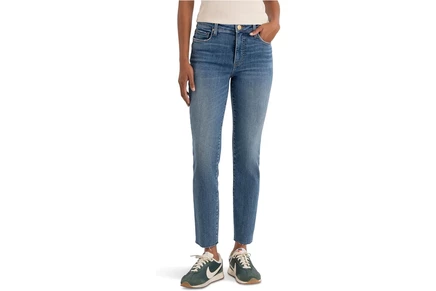 Брюки KUT from the Kloth Reese High Rise Fab Ab Ankle Straight Raw Hem