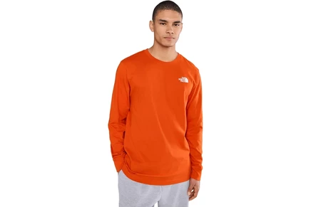 Мужская футболка The North Face L/S Box NSE, длинный рукав, красная
