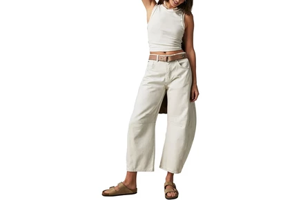 Джинсы Free People We The Free Good Luck Mid-Rise Barrel Jeans