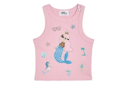 Детская майка Lola and The Boys Mermaid Patch, разноцветная