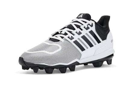 Детские бутсы adidas kids ultra molded rubber для американского футбола, бело-черные