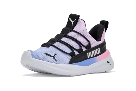 Детские слипоны Puma Softride One4All, лавандовый/розовый/черный