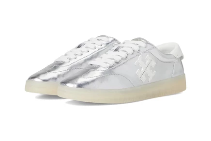 Женские кроссовки Tory Burch Phoenix Sneakers silver/bianco/bianco