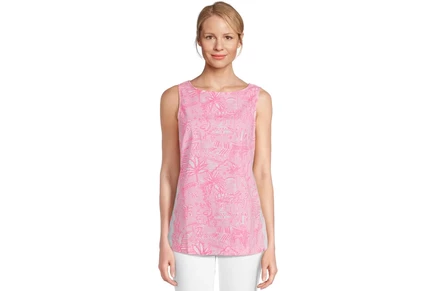 Lilly Pulitzer Palmita Tunic conch shell pink pennys playground