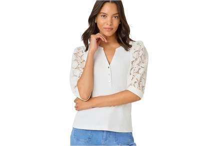 Женский топ Lilly Pulitzer Ronson Eyelet Knit, белый