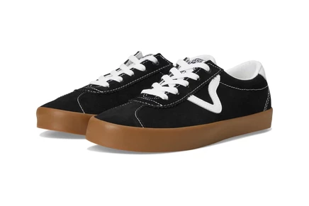 Унисекс кеды Vans Sport Low замша/кожа, черно-коричневые