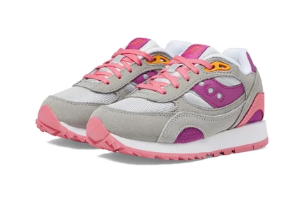 Детские кроссовки Saucony Kids Originals Shadow 6000, серо‑фиолетово‑коралловые