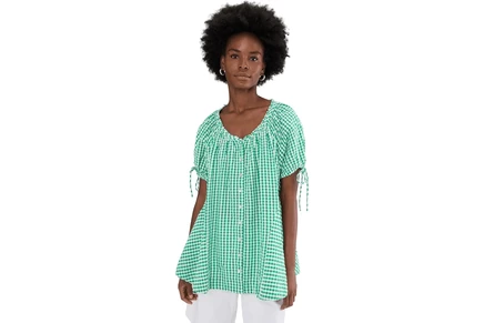 Платье Free People Farley Gingham Tunic