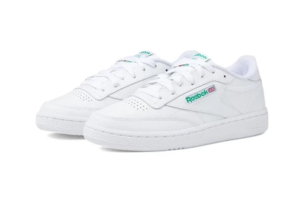 Женские кроссовки Reebok Club C 85, бело-зеленые