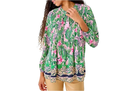 Lilly Pulitzer Marilina Long Sleeve Tuni conch shell pink