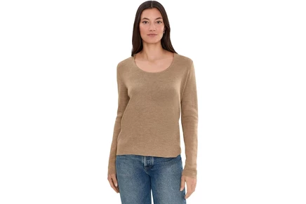 Свитер Eileen Fisher Wool Lurex U-Neck Sweater
