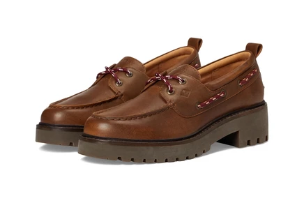 Женские топсайдеры Sperry AO 2-Eye Lug, коричневые