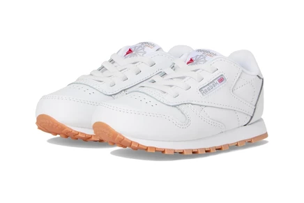 Детские кроссовки Reebok Kids Classic Leather, белые