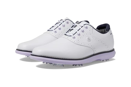 Женские кроссовки FootJoy Traditions Golf Shoes white/navy patent