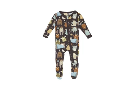 Комбинезон для младенцев Kickee Pants с двухсторонней молнией, темно-синий