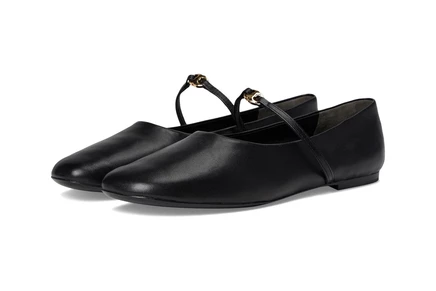 Женские балетки Tory Burch Gemini Link, черные с золотистым