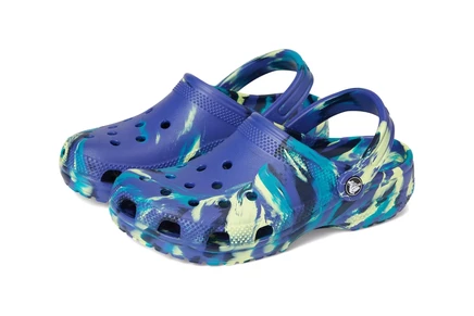 Унисекс сабо Crocs Classic Marbled, темно-синий/бирюзовый