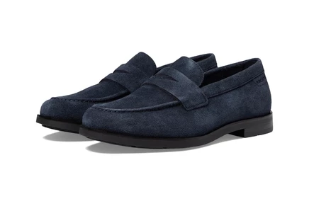 dark blue suede
