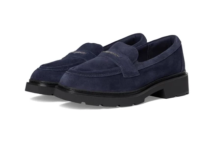 Женские лоферы Clarks Lauryl Step замшевые, темно-оливковые