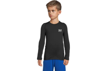 Детский лонгслив Under Armour Kids HeatGear, черный/серый