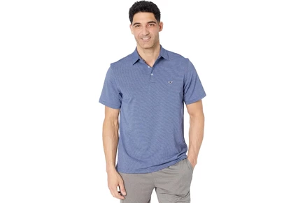 Мужская рубашка Vineyard Vines St. Jean Stripe Sankaty Polo blue depth tejeda