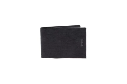 Унисекс кошелек Tumi Slim Single Billfold, черный с тиснением