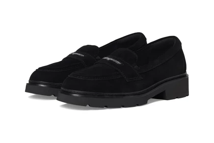 Женские лоферы Clarks Lauryl Step, черные замшевые