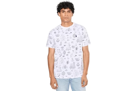 Polo Ralph Lauren Classic Fit Nautical Jersey T-Shirt seaward bound/white