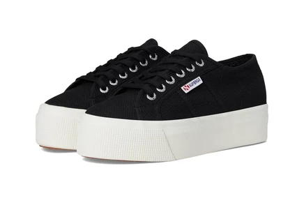 Унисекс кеды Superga 2790 Platform, черно-белые