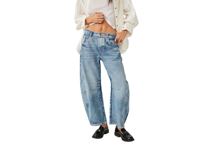 Джинсы Free People We The Free Good Luck Mid-Rise Barrel Jeans