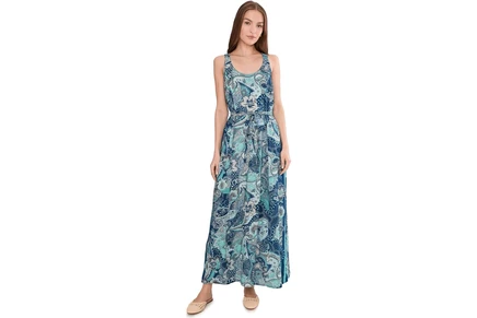 Платье Liverpool Los Angeles Sleeveless Woven Maxi Dress With Self Belt