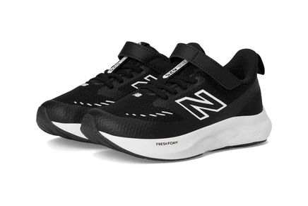 New Balance Kids Fresh Foam 625 Bungee Lace with Top Strap (Little Kid) black/white