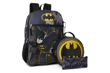 Рюкзак BIOWORLD Kids Batman 5-Piece Backpack Set (Little Kid/Big Kid)